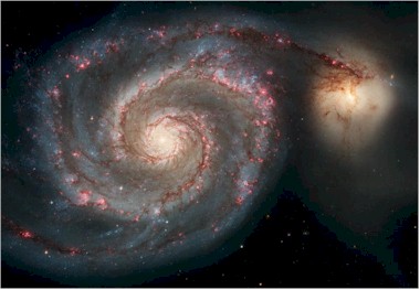 whirlpool galaxy-companion galaxy